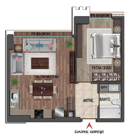 قیمت آپارتمان یک خوابه در استانبول
