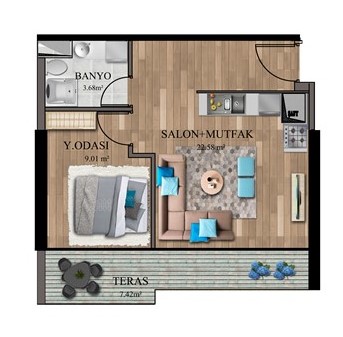 قیمت آپارتمان یک خوابه در استانبول